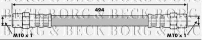 BORG & BECK bbh6382 -  Тормозной шланг